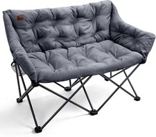 EVER ADVANCED Campingstuhl Faltbar 124CM Breit Campingsofa für 2 Personen 320Kg