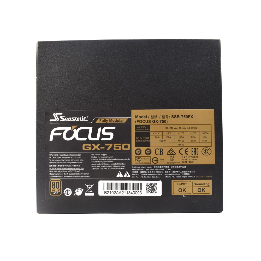 Seasonic Focus GX-750 SSR-750FX 700W 80+Gold Modular Power Supply
