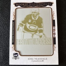 2023-24 UD The Cup Rookie Masterpieces Printing Plate #1/1 Joel Teasdale CRE-114