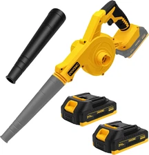 DEVONIC Leaf Blower Cordless - 120MPH/95CFM Lightweight Electric Blower with 2 B