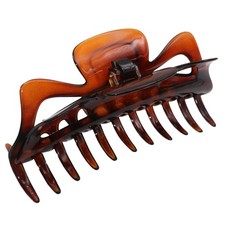 French Jumbo Large 6 Inch Celluloid Acetate No Slip Grip Jaw Hair Claw Clip w...