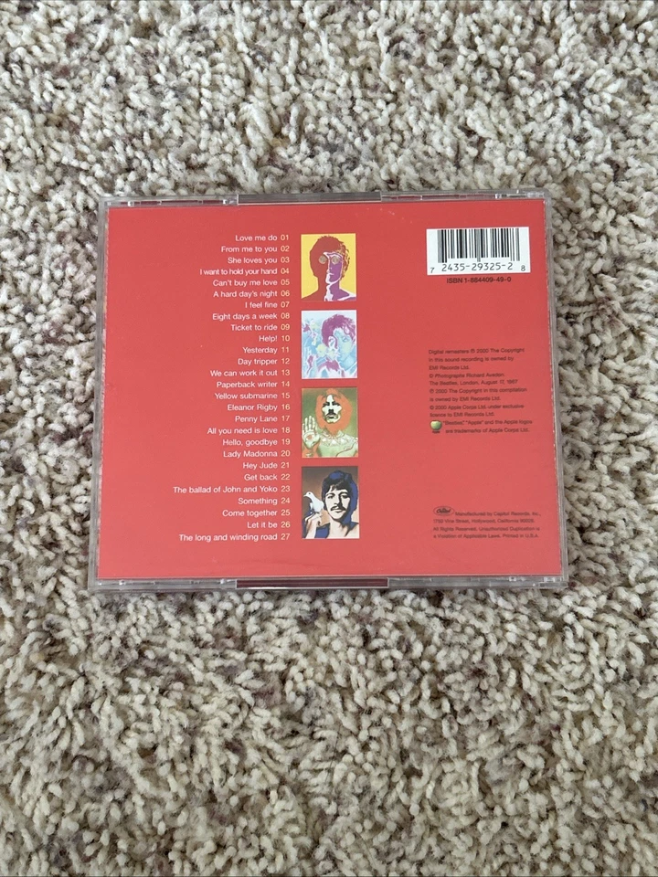 1 by The Beatles (CD, Nov-2000, Apple/Capitol) 27 Songs - Image 4 of 4