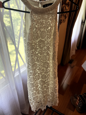 Lulus Love Poem Ivory Lace Mini Dress Size Medium High Neck | eBay Lulus Love Poem Ivory Lace Mini Dress Size Medium High Neck | eBay