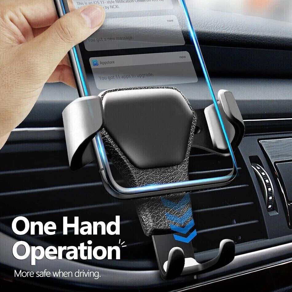 Universal Gravity Car Holder Mount Air Vent Stand Cradle For Mobile Cell Phone - Image 3 of 4