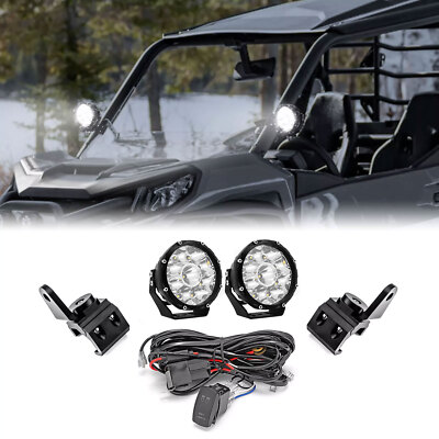 Spot Beam 5'' 45W Pods+Pro-Fit Cage Mount+Wire For Polaris General XP 1000/4 1000