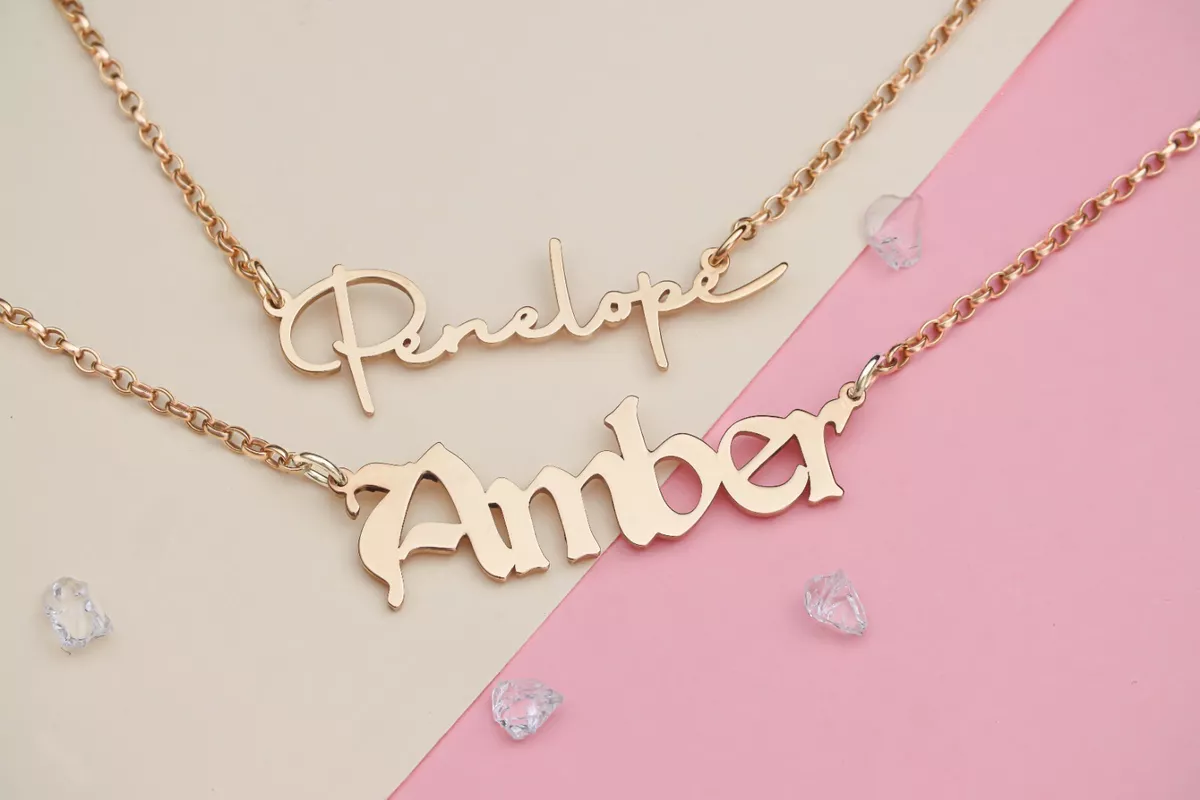 Personalised name deals necklace ebay