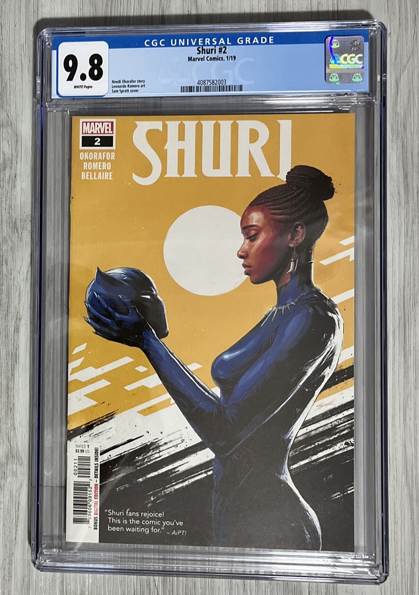 Shuri (2018) #2 Sam Spratt Cover A CGC 9.8 Blue Label White Pages