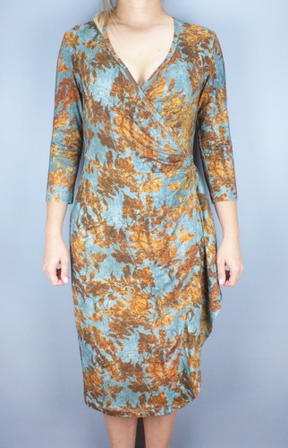 Peruvian Connection Dress 3/4 Sleeve Womens Size Small Multicoloured Floral