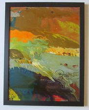 Framed Original Sky Jones / Michael Whipple Acrylic Abstract Artwork & Appraisal