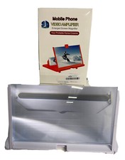 10.25x6.75 Mobile Phone Screen Magnifier Portable White Return/Read Description