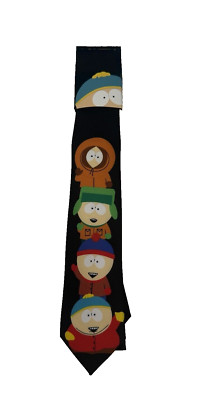 South Park OppoSuits Skinny Tie Polyester Black Eric Kenny Kyle & Stan Brand New