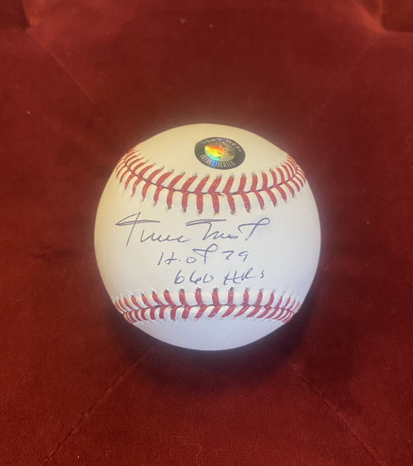 Willie Mays Signed Baseball Say Hey Kid HOF 79 660 HR COA eBay