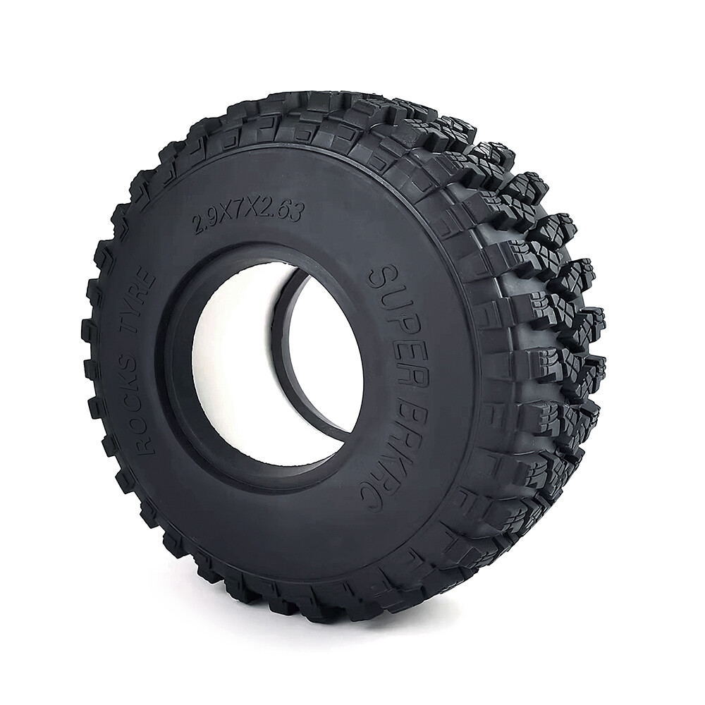 FLYXM For 1/6 RC Crawler SCX6 AXI05000 Wrangler Rubber 2.9" Tire Tyre 180*67mm