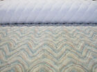 Pre Quilted Fabric Flamestitch Pretty Teal Green Quilting Bedspread Bty Sale
