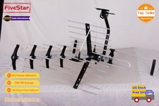 Outdoor HDTV Antenna 200 Mile Range Digital VHF UHF OTA w/ Pole  Splitter