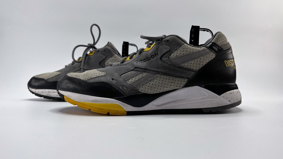 Reebok Distinct X Bolton Gray Yellow Men&#039;s Sneakers Running 10.5 | eBay