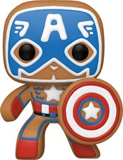 Funko Pop! Figura Vinilo MARVEL: Holiday- Capitán América [Juguete Nuevo]