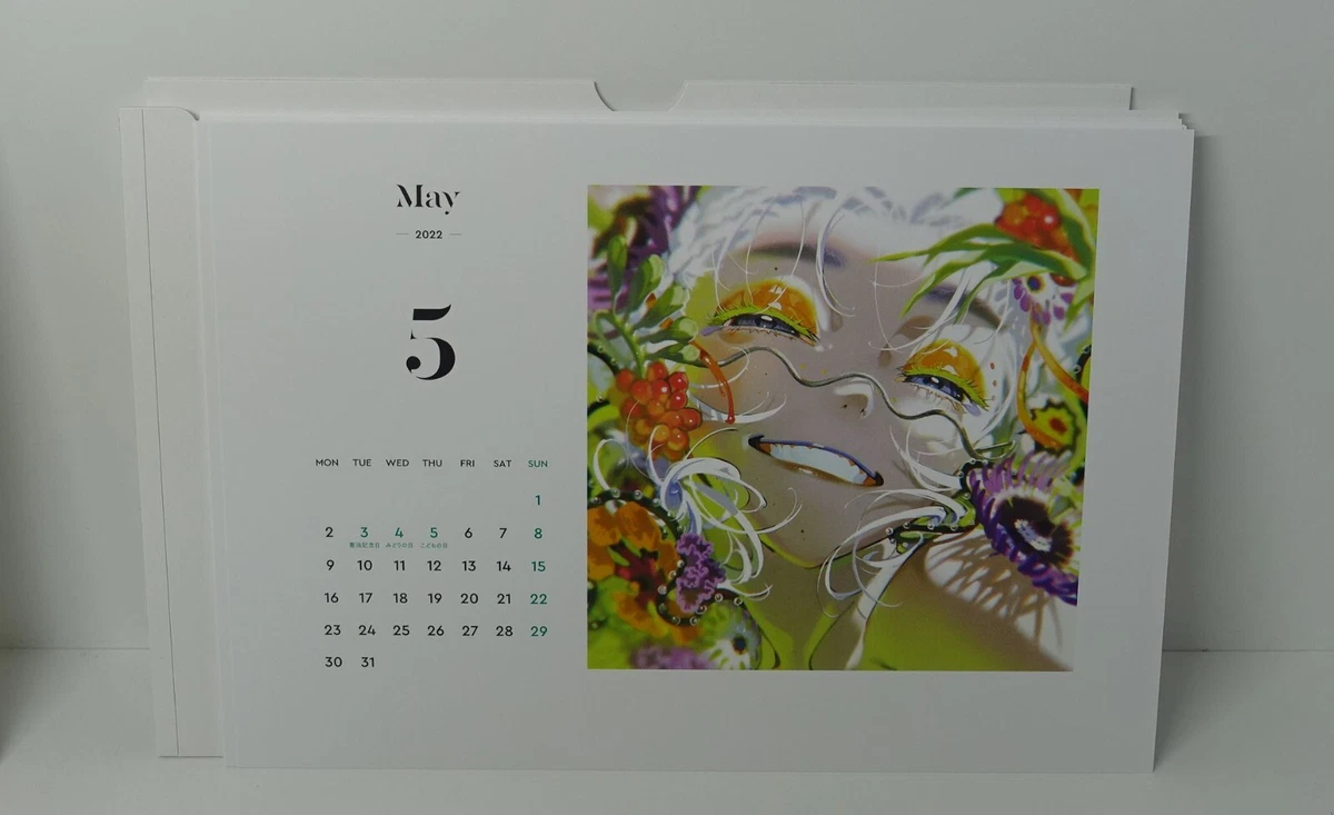 Mai Yoneyama Illustration Art Desk Calendar APR.2022-MAR.2023 | eBay