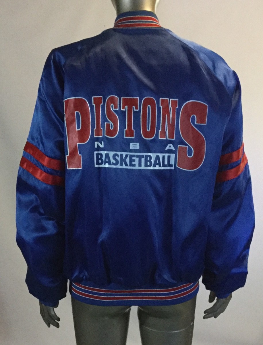ジャケット・アウター VINTAGE ChalkLine PISTONS STADIUM JAC Chalk Line Detroit Pistons Satin Jacket Retro Vintage Red