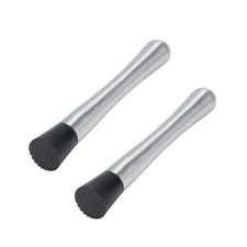 2PCS Muddler for Cocktails Set 8" Drink Muddler Set Long Muddler Old Fashione...