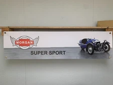Morgan Super Sport 3 wheeler Banner Car Workshop Garage Wall Display