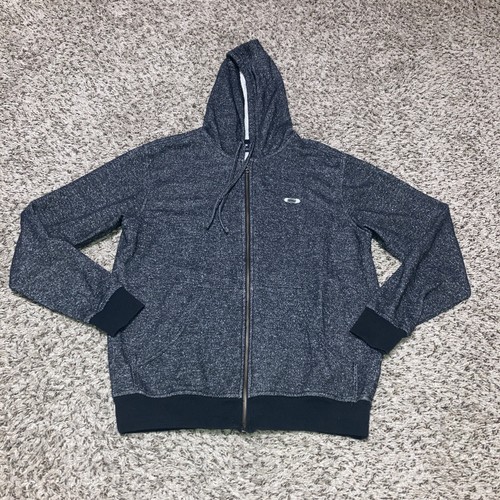 Oakley Herren Hoodie Größe Small Meliert Grau Full Zip Sweatshirt - Bild 1 von 5