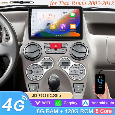 CarPlay 9'' Android 8+128G Carplay Car GPS WIFI Navi Radio Stereo For Fiat Panda