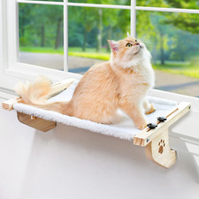Cat Window Sill Perch - Cat Hammock Window Seat with Wood/Metal Frame Large Cats