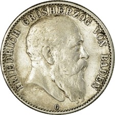 #656896 M&uuml;nze, Deutsch Staaten, BADEN, Friedrich I, 2 Mark, 1905, Stuttgart, S