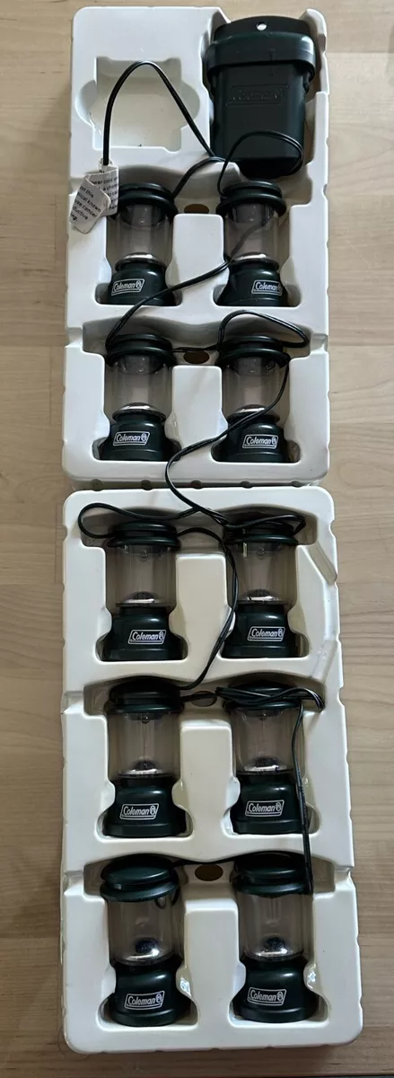 Coleman LED String Lights Black 10 Tiny LED Lanterns 2009 Camping Fishing EC
