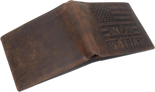 Cartera Patriótica Bandera Americana Cuero Vintage Envejecido - Estilo Occidental EN... - Imagen 8 de 51