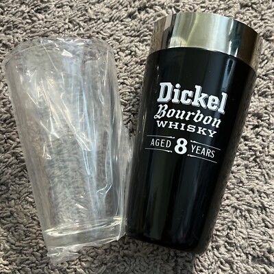 Dickel Bourbon Whiskey Professional Drink Shaker and Glass Set  BRAND NEW Bin C