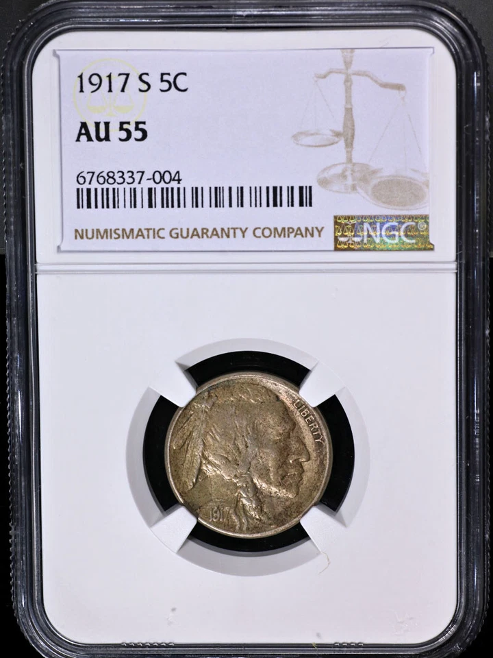 1917-S Buffalo Nickel NGC AU55 Great Eye Appeal - Image 3 of 4