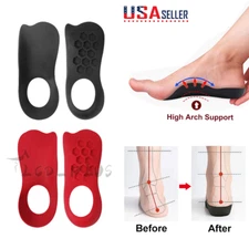 3/4 Orthotic Shoe Insoles Inserts Flat Feet High Arch Support Plantar Fasciitis