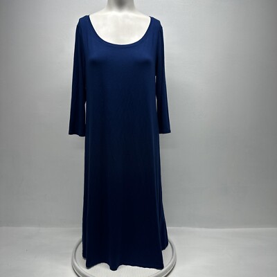 eileen fisher scoop neck jersey midi dress Eileen Fisher Sleeveless Scoop-Neck Jersey Midi Dress