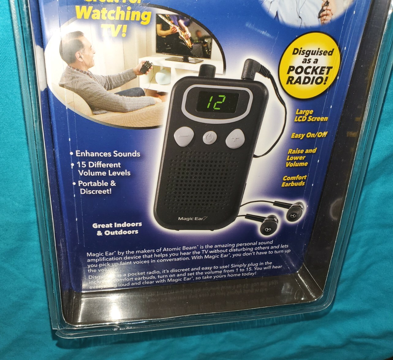 Atomic Beam Magic Ear Hearing Amplifier from Bullhead As Seen on TV NEW