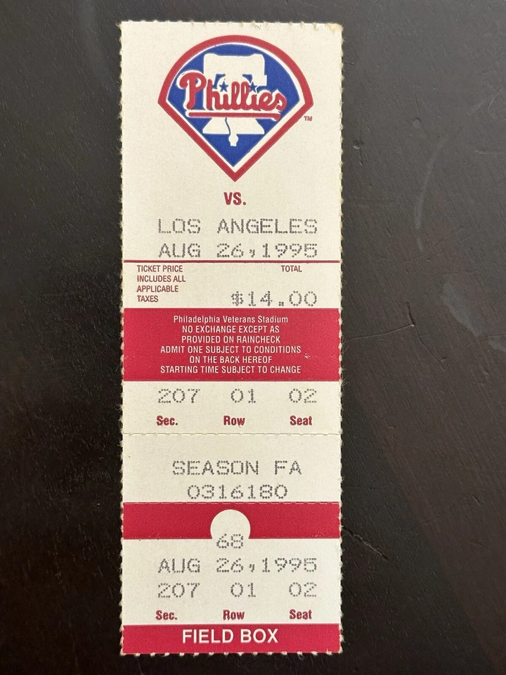 Tommy Lasorda - HOF -  Los Angeles Dodgers - Autographed Ticket Stub - 8/26/95 - Image 3 of 4