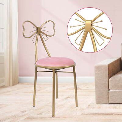 rose gold dressing table chair Pink Velvet Vanity Stool With Back Round Tufted Accent Chair Rose Gold –  Morgan Rey main image 0