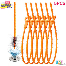 5Pcs Drain Hair Unclogging 45" Drain Cleaner Sink Shower Clog Remover Pipe Tools