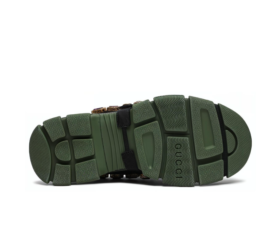 Gucci Flashtrek Detachable Crystals Sneaker Women's Green 537355