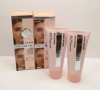 MAYBELLINE INSTANT AGE REWIND PERFECTOR 4-IN-1 #00 FAIR/LIGHT 1 OZ (LOT OF 2)