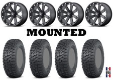 Kit 4 Itp Terra Hook Tires 27x9-14 On Msa M20 Kore Black Wheels Act