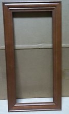 2 FRAME CABINET DOORS PAINT GRADE MAPLE OPEN FRAME, FANCY EDGE 15 X 28 3/4