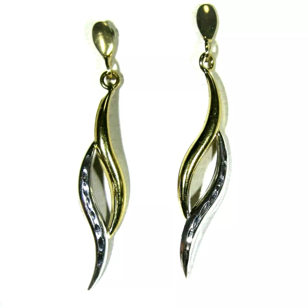 9ct white gold drop earrings shop