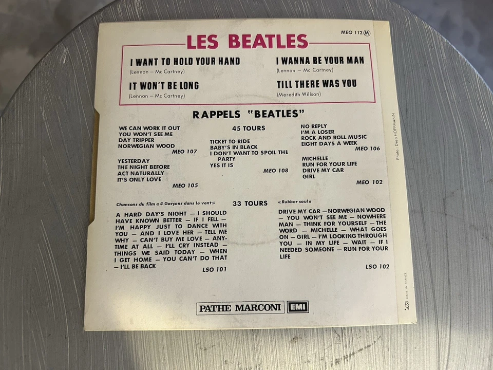 THE BEATLES Odeon MEO 112 I Want To Hold Your Hand +3 France EP/Picture Sleeve - Image 3 of 4