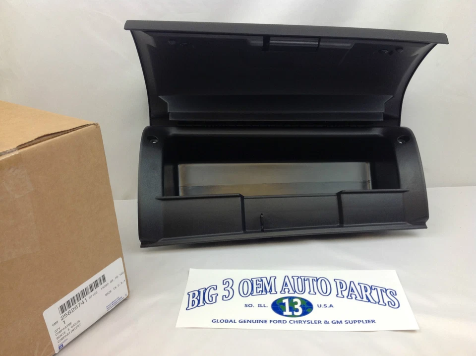 Chevrolet Silverado GMC Sierra Dash Compartment w/ Sliver Latch & Door new OEM - Image 4 of 4