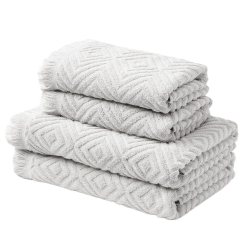 Lot De 4 Serviettes De Luxe En Flanelle De Coton Égyptien 100% - 30x30 Cm, Épaisseur Douce Et Absorbante - Neuf Avec Étiquettes