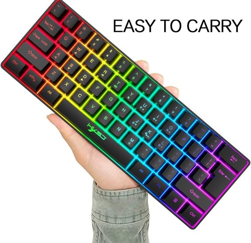 KUIYN V700 60% Wired Gaming Keyboard With RGB Backlit for PC/Mac/Office - Picture 2 of 21
