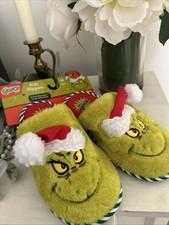 Dr. Seuss The Grinch Christmas Boys/ Girls Kids Slippers Size 13/1