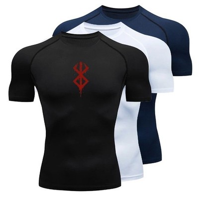 Men Compression Shirt Short Sleeve Quick Dry Gym Fitness Running Sport Top
